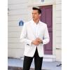 COOFANDY Mens Casual Sport Coat Regular Fit Lightweight Blazers Jacket Two Button Business Suit Jackets(White)