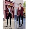 COOFANDY Mens Casual Sport Coat Regular Fit Lightweight Blazers Jacket Two Button Business Suit Jackets(Wine Red)