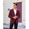 COOFANDY Mens Casual Sport Coat Regular Fit Lightweight Blazers Jacket Two Button Business Suit Jackets(Wine Red)