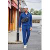 COOFANDY Men’s Casual Sweatsuit 2 Piece Athletic Full Zip Tracksuit Jacquard Jogging Set Fashion Jackets And Pants Outfit(Blue)