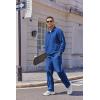 COOFANDY Men’s Casual Sweatsuit 2 Piece Athletic Full Zip Tracksuit Jacquard Jogging Set Fashion Jackets And Pants Outfit(Blue)