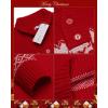 COOFANDY Men’s Christmas Sweater Ugly Knitted Xmas Sweaters Casual Snowflake Pullover Knitwear(A-red)