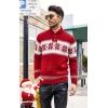 COOFANDY Men’s Christmas Sweater Ugly Knitted Xmas Sweaters Casual Snowflake Pullover Knitwear(A-red)