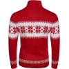COOFANDY Men’s Christmas Sweater Ugly Knitted Xmas Sweaters Casual Snowflake Pullover Knitwear(A-red)