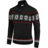 COOFANDY Men’s Christmas Sweater Ugly Knitted Xmas Sweaters Casual Snowflake Pullover Knitwear(Black)