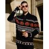 COOFANDY Men’s Christmas Sweater Ugly Knitted Xmas Sweaters Casual Snowflake Pullover Knitwear(Black Pumpkin)