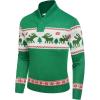 COOFANDY Men’s Christmas Sweater Ugly Knitted Xmas Sweaters Casual Snowflake Pullover Knitwear(Christmas Green)