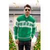 COOFANDY Men’s Christmas Sweater Ugly Knitted Xmas Sweaters Casual Snowflake Pullover Knitwear(Green)
