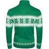 COOFANDY Men’s Christmas Sweater Ugly Knitted Xmas Sweaters Casual Snowflake Pullover Knitwear(Green)