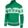 COOFANDY Men’s Christmas Sweater Ugly Knitted Xmas Sweaters Casual Snowflake Pullover Knitwear(Green)