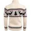 COOFANDY Men’s Christmas Sweater Ugly Knitted Xmas Sweaters Casual Snowflake Pullover Knitwear(Light Khaki)