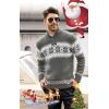COOFANDY Men’s Christmas Sweater Ugly Knitted Xmas Sweaters Casual Snowflake Pullover Knitwear(Mid Grey Textile)