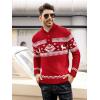 COOFANDY Men’s Christmas Sweater Ugly Knitted Xmas Sweaters Casual Snowflake Pullover Knitwear(Red Dear)