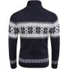 COOFANDY Men’s Christmas Sweater Ugly Knitted Xmas Sweaters Casual Snowflake Pullover Knitwear(Snorkel Blue)