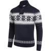COOFANDY Men’s Christmas Sweater Ugly Knitted Xmas Sweaters Casual Snowflake Pullover Knitwear(Snorkel Blue)