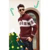 COOFANDY Men’s Christmas Sweater Ugly Knitted Xmas Sweaters Casual Snowflake Pullover Knitwear(Wine Red)