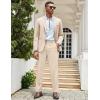 COOFANDY Mens Classic Casual Dress Pants Expandable Waist Suit Pant Slim Fit Flat Front Slacks(Sand)