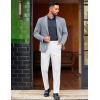 COOFANDY Mens Classic Casual Dress Pants Expandable Waist Suit Pant Slim Fit Flat Front Slacks(White)