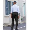COOFANDY Men’s Classic Fit Dress Pants Flat Front Straight Casual Pant Expandable Waist Suit Pant(Black)