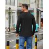 COOFANDY Men’s Crew Neck T-Shirt Long Sleeve Casual Pullover Tees Soft Stretch Basic Tee Shirts(A-black)