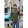 COOFANDY Men’s Crew Neck T-Shirt Long Sleeve Casual Pullover Tees Soft Stretch Basic Tee Shirts(Army Green)