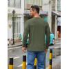 COOFANDY Men’s Crew Neck T-Shirt Long Sleeve Casual Pullover Tees Soft Stretch Basic Tee Shirts(Army Green)