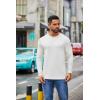 COOFANDY Men’s Crew Neck T-Shirt Long Sleeve Casual Pullover Tees Soft Stretch Basic Tee Shirts(A-white)