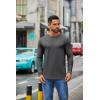 COOFANDY Men’s Crew Neck T-Shirt Long Sleeve Casual Pullover Tees Soft Stretch Basic Tee Shirts(Dark Grey)