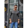 COOFANDY Men’s Crew Neck T-Shirt Long Sleeve Casual Pullover Tees Soft Stretch Basic Tee Shirts(Dark Grey)