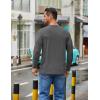 COOFANDY Men’s Crew Neck T-Shirt Long Sleeve Casual Pullover Tees Soft Stretch Basic Tee Shirts(Dark Grey)