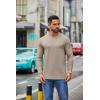COOFANDY Men’s Crew Neck T-Shirt Long Sleeve Casual Pullover Tees Soft Stretch Basic Tee Shirts(Khaki)