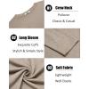 COOFANDY Men’s Crew Neck T-Shirt Long Sleeve Casual Pullover Tees Soft Stretch Basic Tee Shirts(Khaki)