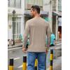 COOFANDY Men’s Crew Neck T-Shirt Long Sleeve Casual Pullover Tees Soft Stretch Basic Tee Shirts(Khaki)