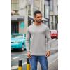 COOFANDY Men’s Crew Neck T-Shirt Long Sleeve Casual Pullover Tees Soft Stretch Basic Tee Shirts(Light Grey)