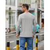 COOFANDY Men’s Crew Neck T-Shirt Long Sleeve Casual Pullover Tees Soft Stretch Basic Tee Shirts(Light Grey)