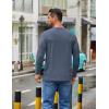 COOFANDY Men’s Crew Neck T-Shirt Long Sleeve Casual Pullover Tees Soft Stretch Basic Tee Shirts(Navy Blue)