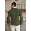 COOFANDY Men’s Crewneck Knit Sweater Slim Fit Lightweight Casual Twist Patterned Cable Knitted Pullover(A-armygreen)