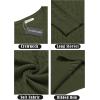 COOFANDY Men’s Crewneck Knit Sweater Slim Fit Lightweight Casual Twist Patterned Cable Knitted Pullover(A-armygreen)