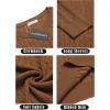 COOFANDY Men’s Crewneck Knit Sweater Slim Fit Lightweight Casual Twist Patterned Cable Knitted Pullover(A-brown)