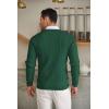 COOFANDY Men’s Crewneck Knit Sweater Slim Fit Lightweight Casual Twist Patterned Cable Knitted Pullover(A-dark Green)