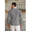 COOFANDY Men’s Crewneck Knit Sweater Slim Fit Lightweight Casual Twist Patterned Cable Knitted Pullover(A-grey)
