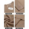 COOFANDY Men’s Crewneck Knit Sweater Slim Fit Lightweight Casual Twist Patterned Cable Knitted Pullover(B-dark Khaki)