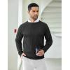COOFANDY Mens Crewneck Pullover Sweaters Business Casual Long Sleeve Slim Fit Sweater Chunky Cable Knit Sweater(Black)
