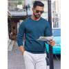 COOFANDY Mens Crewneck Sweater Pullover Knit Sweater Lightweight Sweaters with Ribbing Edge(Blue)