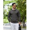 COOFANDY Mens Crewneck Sweater Pullover Knit Sweater Lightweight Sweaters with Ribbing Edge(Dark Gray)