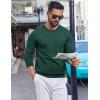COOFANDY Mens Crewneck Sweater Pullover Knit Sweater Lightweight Sweaters with Ribbing Edge(Green)