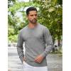 COOFANDY Mens Crewneck Sweater Pullover Knit Sweater Lightweight Sweaters with Ribbing Edge(Light Gray)