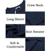 COOFANDY Mens Crewneck Sweater Pullover Knit Sweater Lightweight Sweaters with Ribbing Edge(Navy Blue)