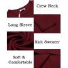 COOFANDY Mens Crewneck Sweater Pullover Knit Sweater Lightweight Sweaters with Ribbing Edge(Wine Red)