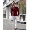COOFANDY Mens Crewneck Sweater Pullover Knit Sweater Lightweight Sweaters with Ribbing Edge(Wine Red)